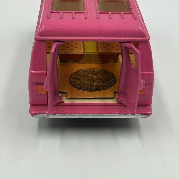 VTG 1977 Corgi Juniors Charlies Angels Pink Chevy Van Die-Cast 1:64 w Sunroofs ! - Picture 7 of 12